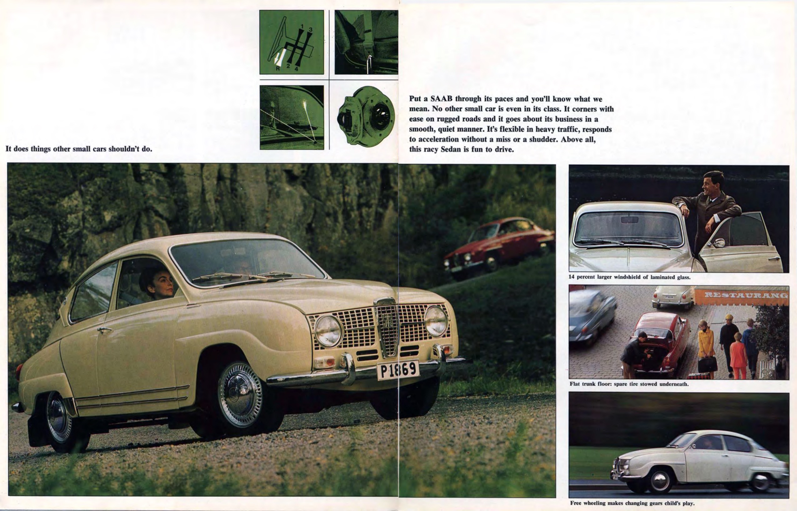 1968 SAAB Full-Line Brochure Page 2